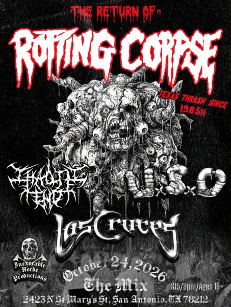 Las Cruces and Rotting Corpse concert flyer